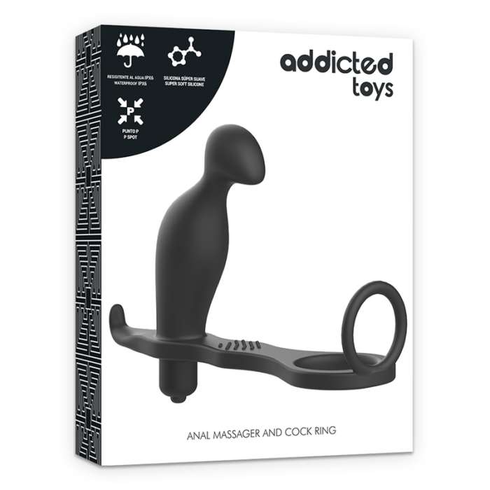 ADDICTED TOYS - PLUG ANAL CON ANILLO SILICONA NEGRO 12 CM - CandyHot - Foto 6