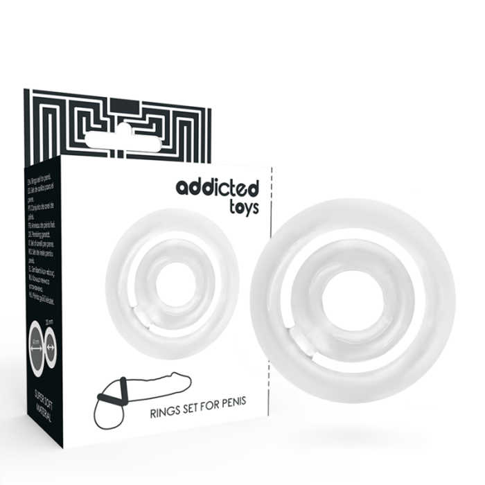 ADDICTED TOYS - POTENZ SET ANILLOS PENE CLEAR - CandyHot - Foto 1