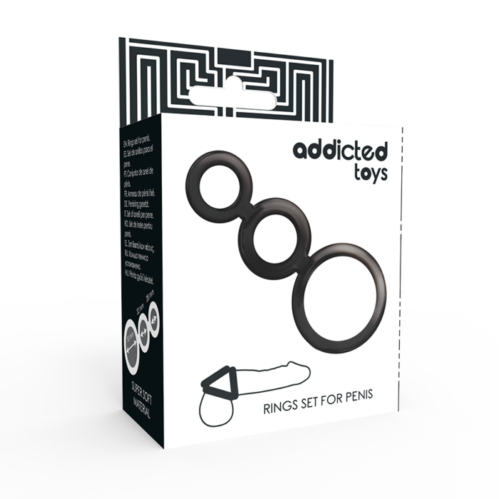 ADDICTED TOYS - SET ANILLOS PENE Y TESTÍCULOS - AHUMADO - CandyHot - Foto 4