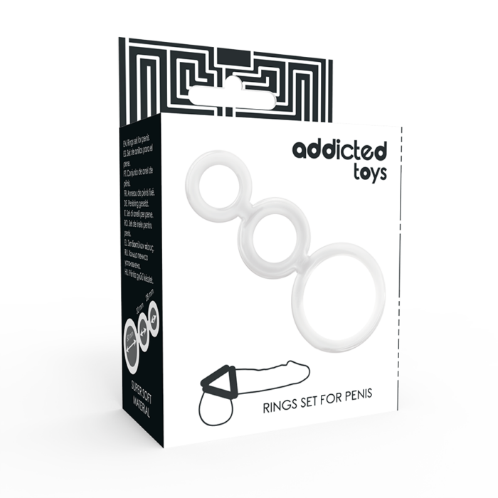 ADDICTED TOYS - SET ANILLOS PENE Y TESTÍCULOS CLEAR - CandyHot - Foto 4