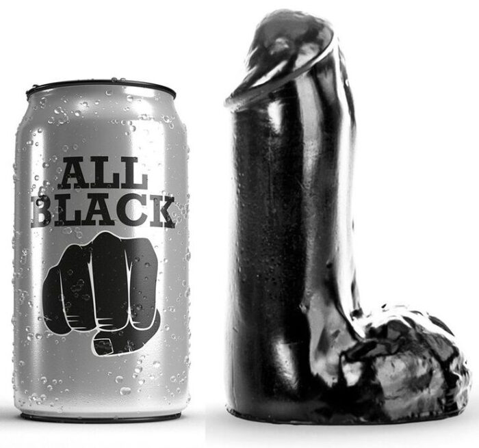 ALL BLACK - DILDO REALÍSTICO 13 CM - CandyHot - Foto 1