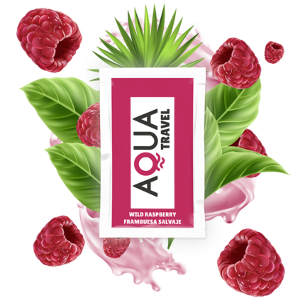 AQUA TRAVEL - LUBRICANTE BASE AGUA SABOR FRAMBUESA SALVAJE 6 ML - CandyHot - Foto 1