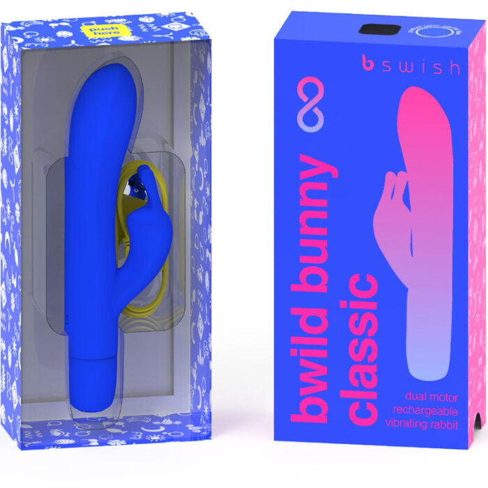 B SWISH - BWILD BUNNY INFINITE CLASSIC VIBRADOR RECARGABLE SILICONA AZUL - CandyHot - Foto 2