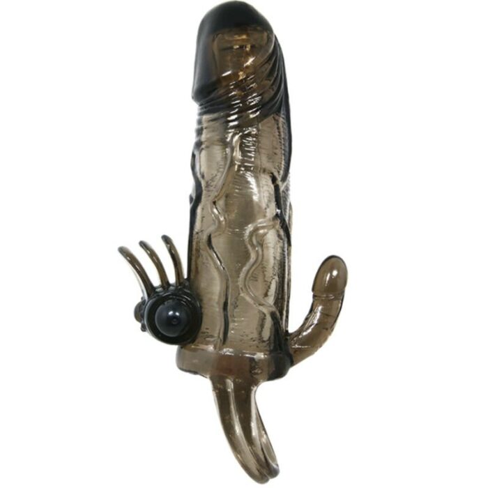 BAILE - BRAVE MAN FUNDA PENE ANAL Y CLITORIS VIBRADOR 16.5 CM NEGRO - CandyHot - Foto 3
