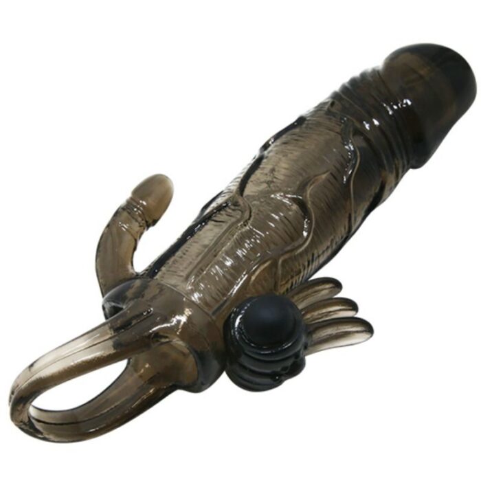 BAILE - BRAVE MAN FUNDA PENE ANAL Y CLITORIS VIBRADOR 16.5 CM NEGRO - CandyHot - Foto 5