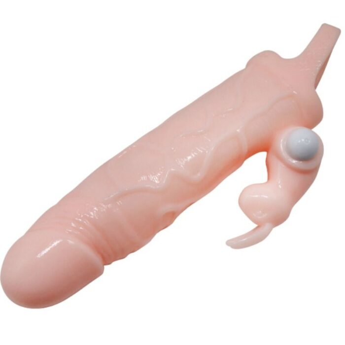 BAILE - BRAVE MAN FUNDA PENE CON RABBIT VIBRADOR 16.5 CM NATURAL - CandyHot - Foto 2