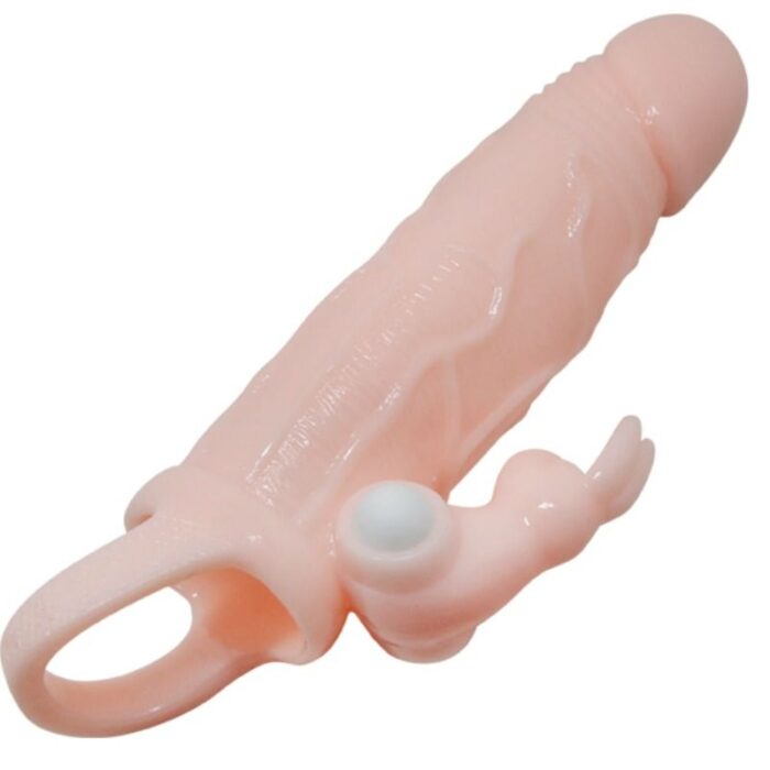 BAILE - BRAVE MAN FUNDA PENE CON RABBIT VIBRADOR 16.5 CM NATURAL - CandyHot - Foto 3