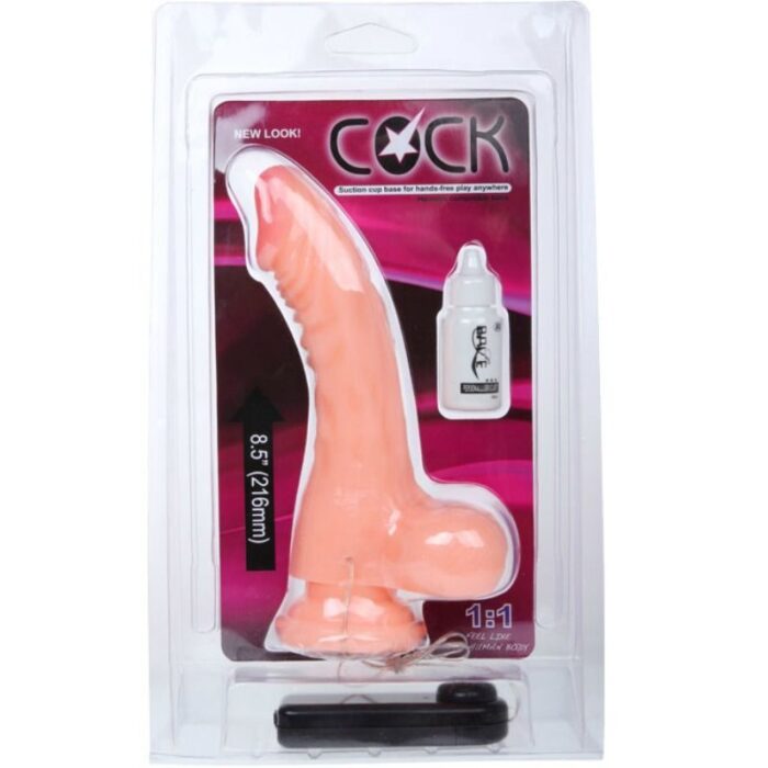 BAILE - COCK DILDO REALÍSTICO CON VIBRACIÓN 21.6 CM - CandyHot - Foto 4