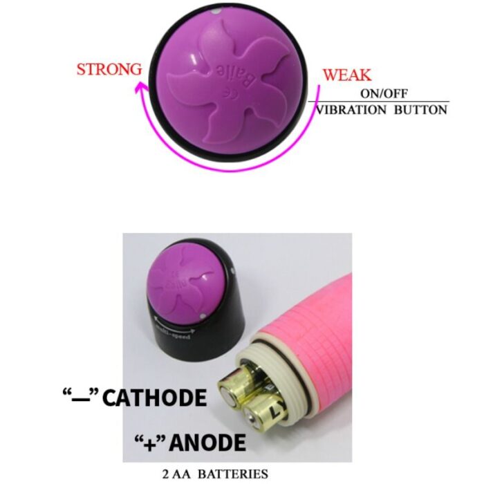 BAILE - COLORFUL SEX VIBRADOR REALÍSTICO ROSA 23 CM - CandyHot - Foto 5