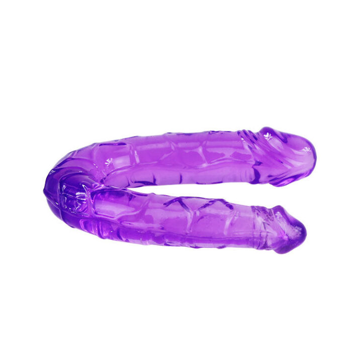 BAILE - DILDO DOBLE EN GELATINA FLEXIBLE LILA - CandyHot - Foto 2
