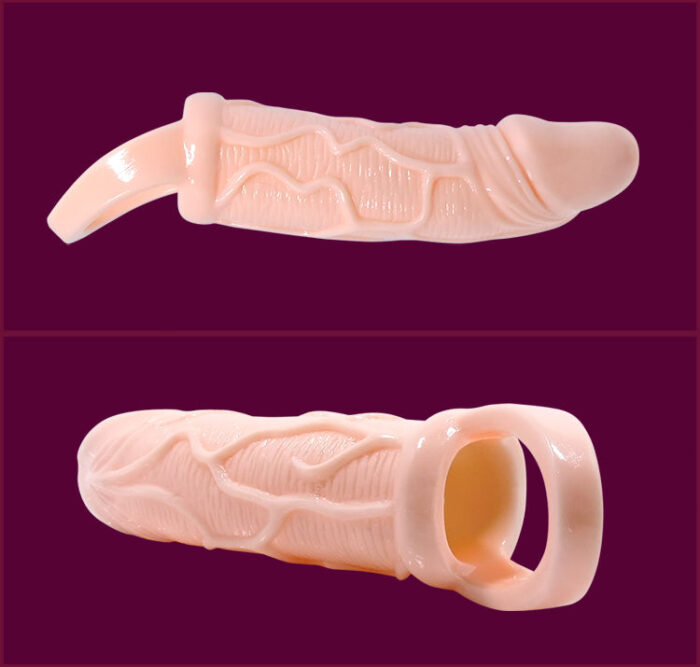 BAILE - FUNDA EXTENSORA PENE CON VIBRACIÓN Y STRAP PARA TESTÍCULOS 13.5 CM - CandyHot - Foto 3