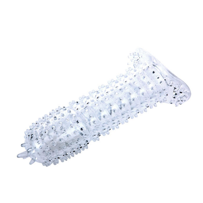 BAILE - FUNDA PARA PENE CON PUNTOS ESTIMULANTES TRANSPARENTE 14 CM - CandyHot - Foto 3