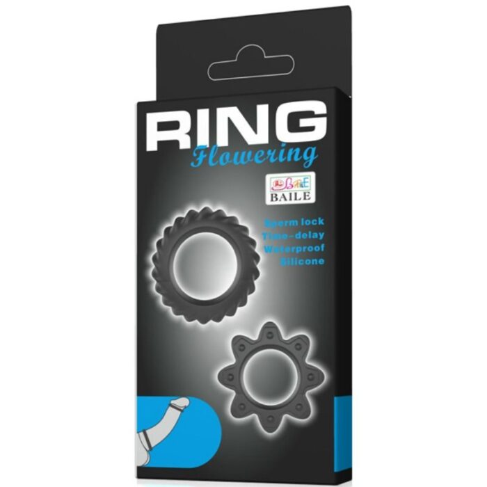 BAILE - KIT 2 ANILLOS SILICONA RING FLOWERING - CandyHot - Foto 6