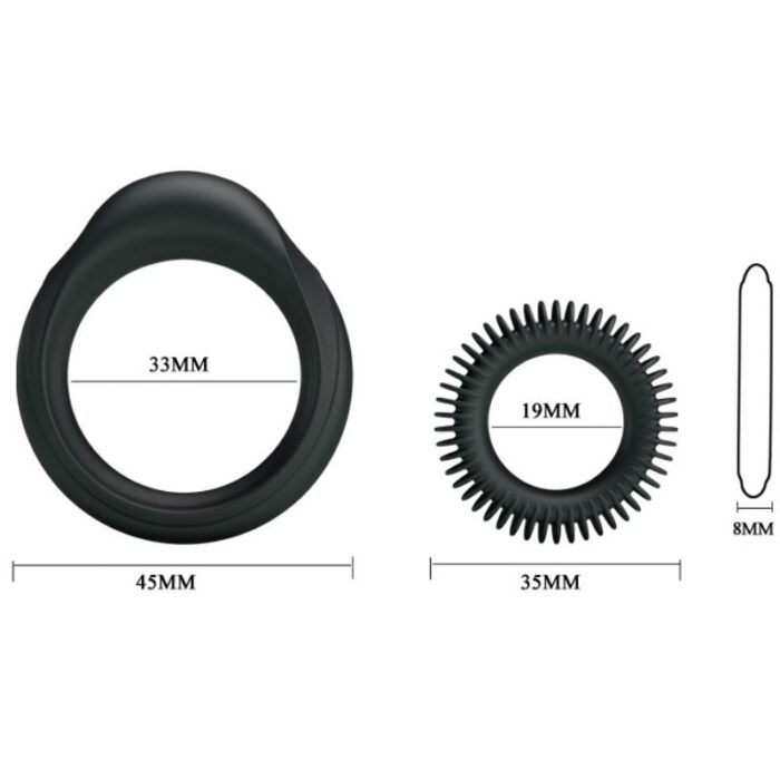 BAILE - KIT 2 ANILLOS SILICONA RING MANHOOD - CandyHot - Foto 5