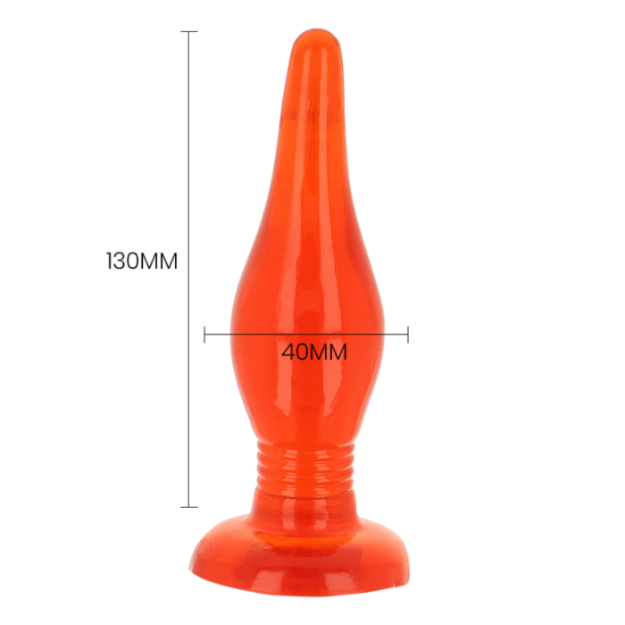 BAILE - PLUG ANAL TACTO SUAVE ROJO 14.2 CM - CandyHot - Foto 5
