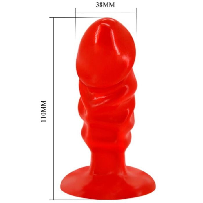 BAILE - PLUG ANAL UNISEX CON VENTOSA ROJO - CandyHot - Foto 3
