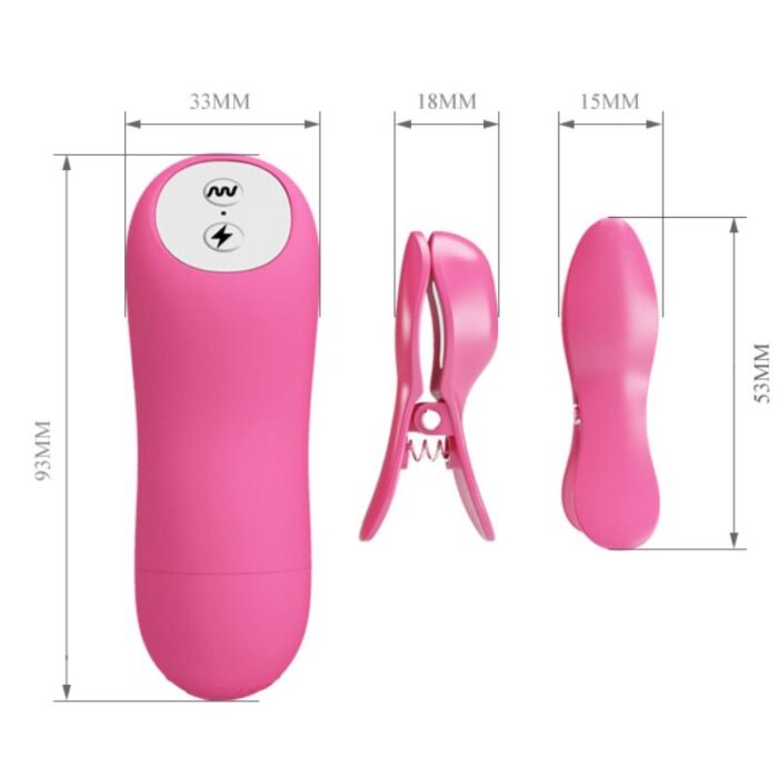 BAILE - ROMANTIC WAVE PIZAS CON VIBRACIÓN Y ELECTROSHOCK FUCSIA - CandyHot - Foto 4