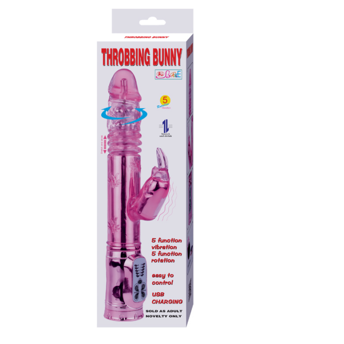 BAILE - THROBBING BUNNY ROTADOR RAMPANTE ROSA - CandyHot - Foto 1