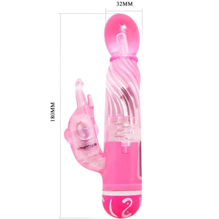 BAILE - VIBRADOR MULTIVELOCIDAD CON ESTIMULADOR ROSA - CandyHot - Foto 5