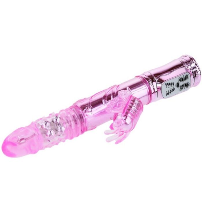 BAILE - VIBRADOR RECARGABLE CON ROTACION Y ESTIMULADOR THROBBING BUTTERF - CandyHot - Foto 2