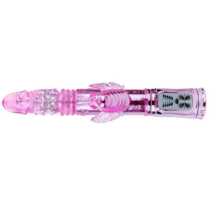 BAILE - VIBRADOR RECARGABLE CON ROTACION Y ESTIMULADOR THROBBING BUTTERF - CandyHot - Foto 4