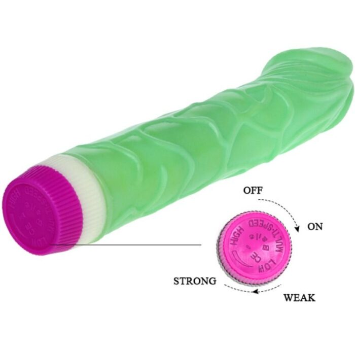 BAILE - WAVES OF PLEASURE VIBRADOR 23 CM VERDE - CandyHot - Foto 4
