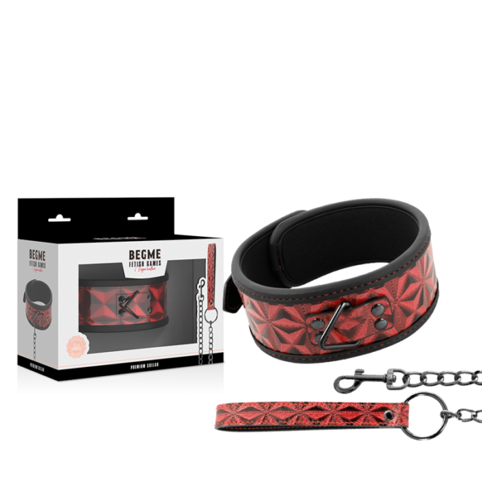 BEGME - RED EDITION COLLAR CUERO VEGANO CON FORRO DE NEOPRENO - CandyHot - Foto 2