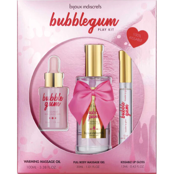 BIJOUX - INDISCRETS BUBBLEGUM PLAY KIT CON ACEITE GEL & BRILLO DE LABIOS - CandyHot - Foto 1
