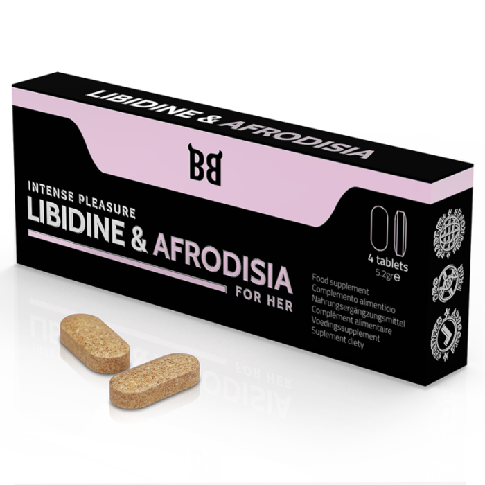 BLACK BULL - LIBIDINE & AFRODISIA PLACER INTENSO PARA MUJER 4 CÁPSULAS - CandyHot - Foto 1