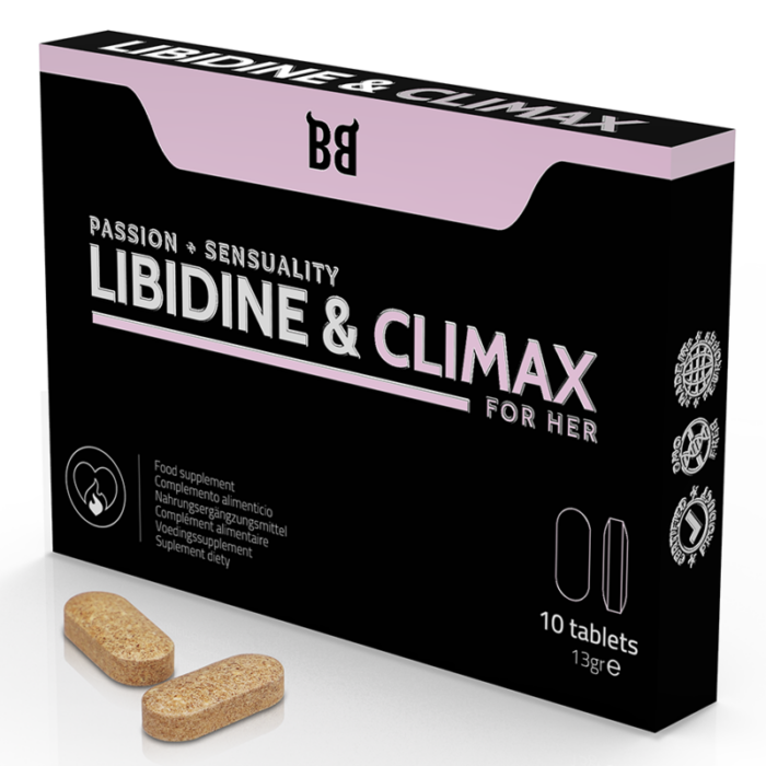 BLACK BULL - LIBIDINE & CLIMAX AUMENTO LÍBIDO PARA MUJER 10 CÁPSULAS - CandyHot - Foto 1