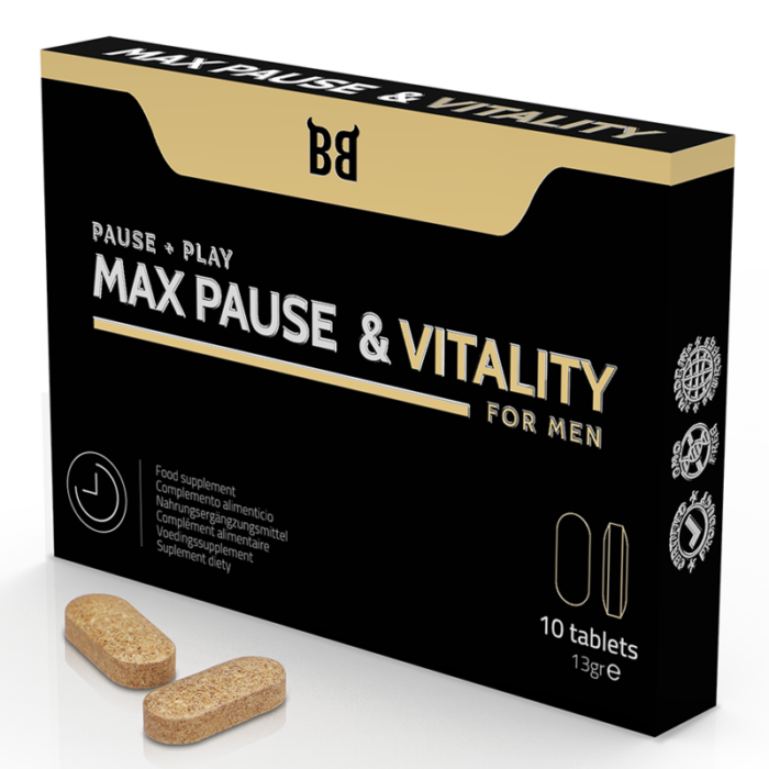 BLACK BULL - MAX PAUSE & VITALITY RETARDANTE PARA HOMBRE 10 CÁPSULAS - CandyHot - Foto 1