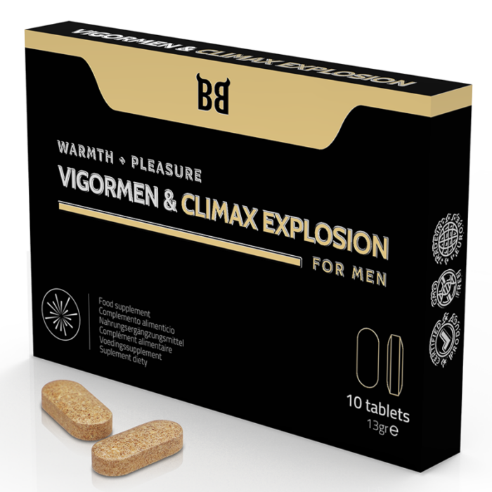 BLACK BULL - VIGORMEN & CLIMAX EXPLOSION MAYOR PLACER PARA HOMBRE 10 CÁPSULAS - CandyHot - Foto 1