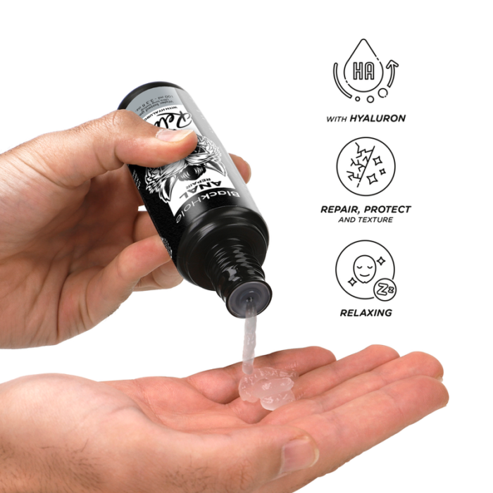BLACK HOLE - ANAL REPAIR BASE AGUA RELAX CON HYALURON 100 ML - CandyHot - Foto 3
