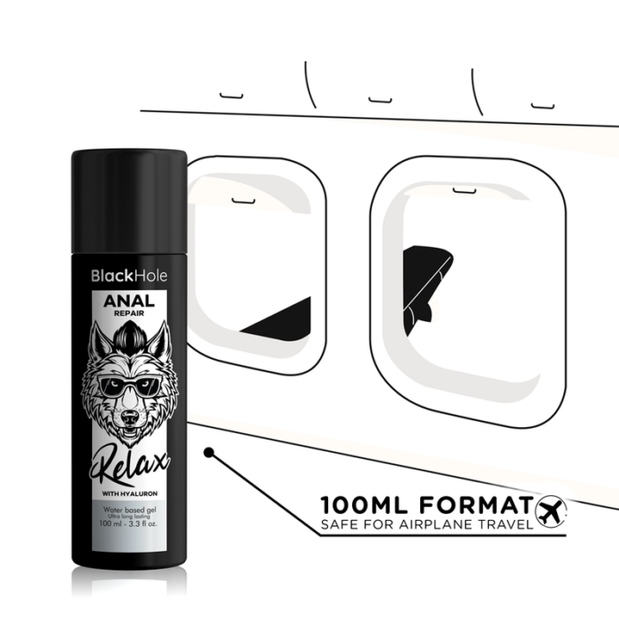 BLACK HOLE - ANAL REPAIR BASE AGUA RELAX CON HYALURON 100 ML - CandyHot - Foto 5