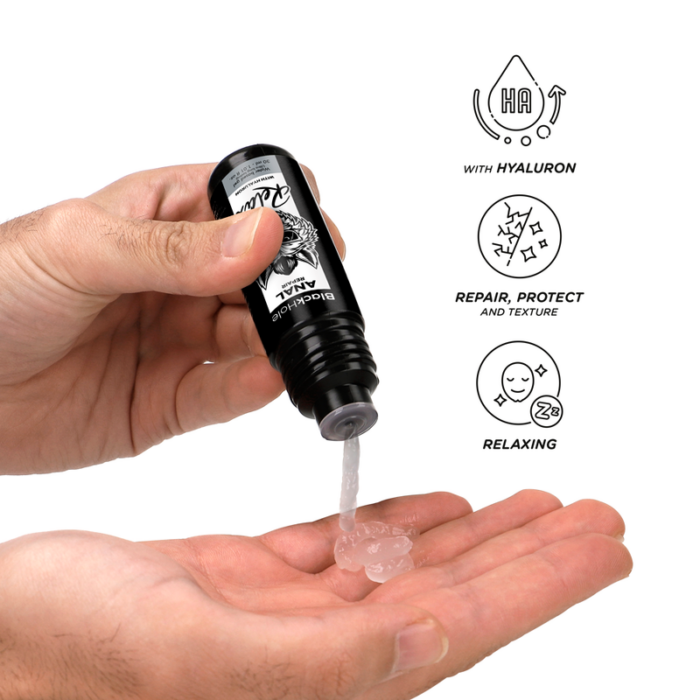 BLACK HOLE - ANAL REPAIR BASE AGUA RELAX CON HYALURON 30 ML - CandyHot - Foto 3