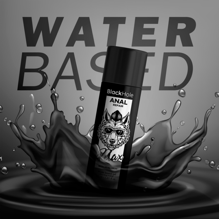 BLACK HOLE - ANAL REPAIR BASE AGUA RELAX CON HYALURON 30 ML - CandyHot - Foto 4