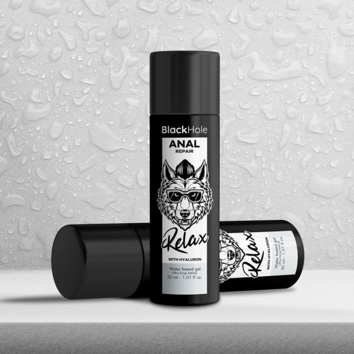 BLACK HOLE - ANAL REPAIR BASE AGUA RELAX CON HYALURON 30 ML - CandyHot - Foto 6