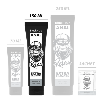 BLACK HOLE - GEL BASE AGUA DILATACION ANAL 150 ML - CandyHot - Foto 2