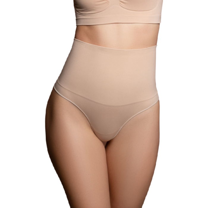 BYE-BRA - FAJA SIN COSTURAS ESTILO TANGA BEIGE TALLA S - CandyHot - Foto 2