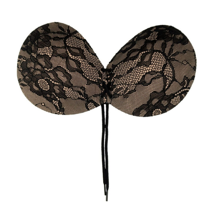 BYE-BRA - SUJETADOR ADHESIVO ENTRELAZADO & BORDADO COPA D - CandyHot - Foto 4