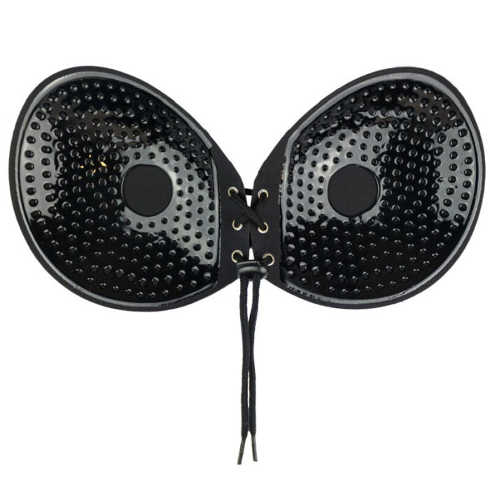 BYE-BRA - SUJETADOR ADHESIVO ENTRELAZADO NEGRO COPA C - CandyHot - Foto 5