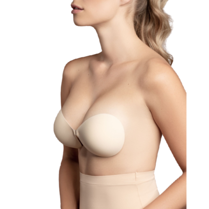 BYE-BRA - SUJETADOR INVISIBLE BEIGE COPA C - CandyHot - Foto 1
