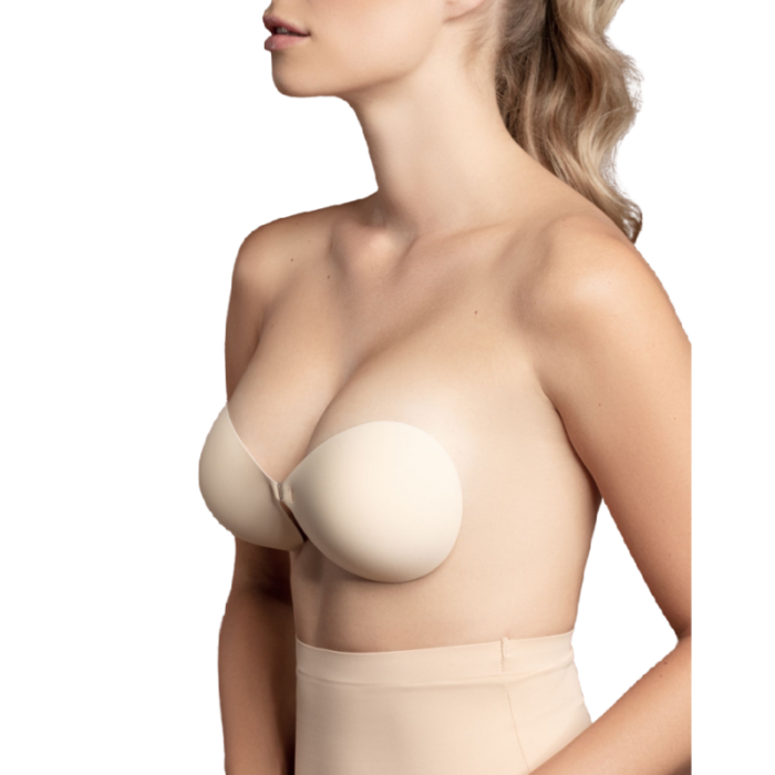 BYE-BRA - SUJETADOR INVISIBLE BEIGE COPA D - CandyHot - Foto 1