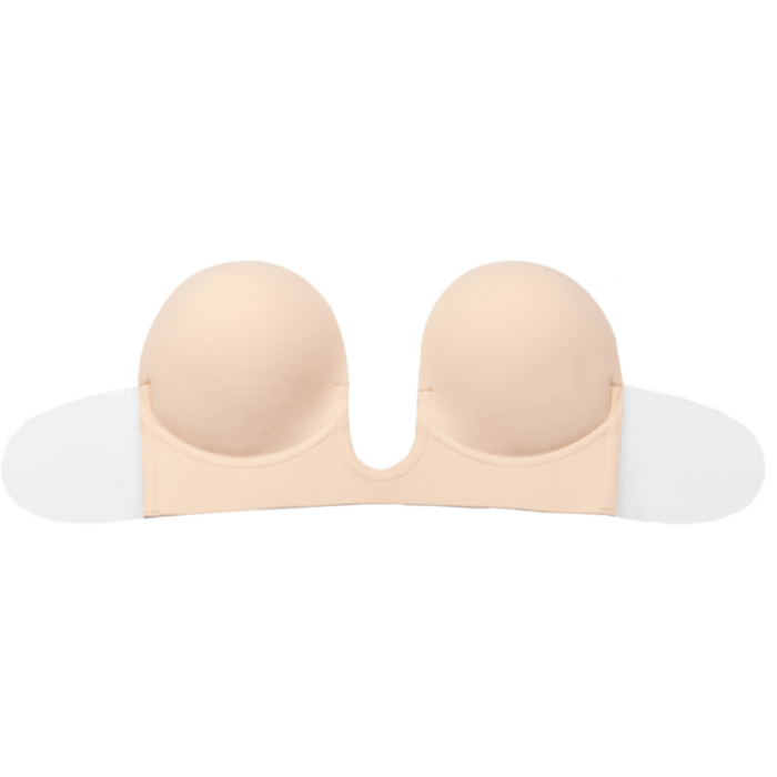 BYE-BRA - SUJETADOR SIN ASAS EN U BEIGE COPA D - CandyHot - Foto 5