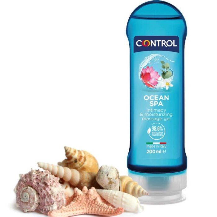 CONTROL - 2 EN 1 MASSAGE & PLEASURE MEDITERRANEAN SEA 200 ML - CandyHot - Foto 1