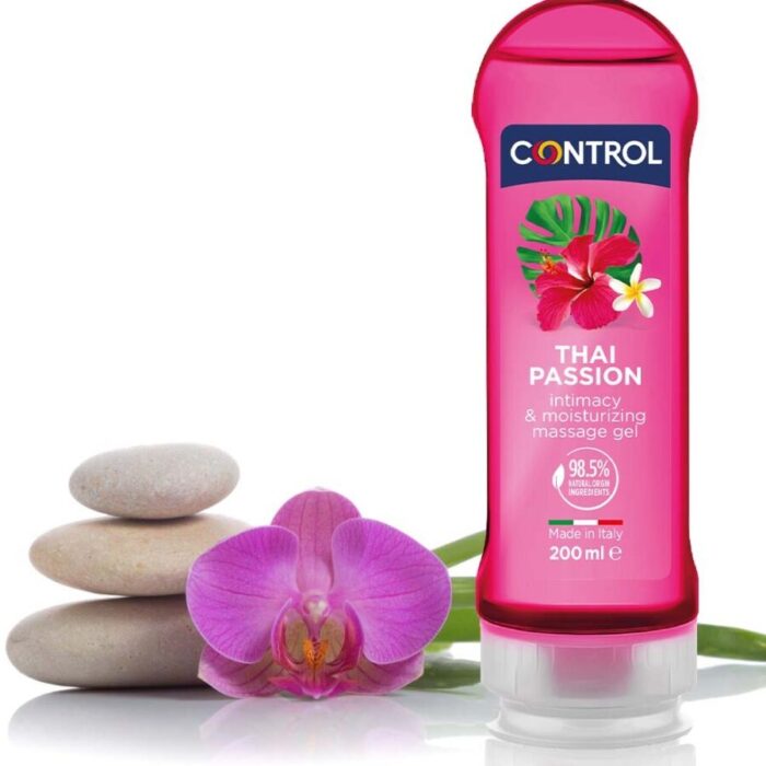 CONTROL - 2 EN 1 MASSAGE & PLEASURE THAI PASSION 200 ML - CandyHot - Foto 1