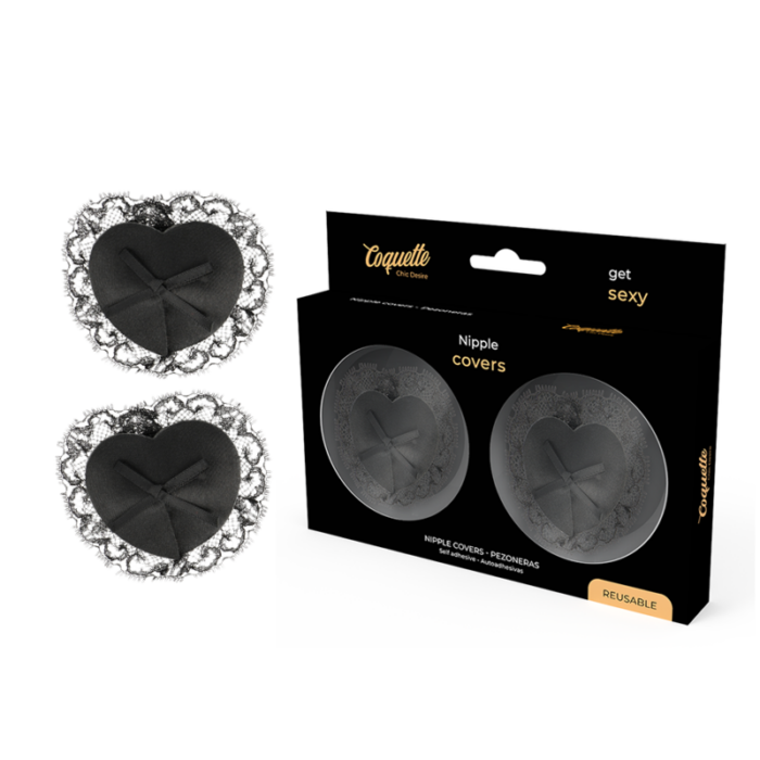 COQUETTE CHIC DESIRE - CUBRE PEZONES LACE NEGRO - CandyHot - Foto 1