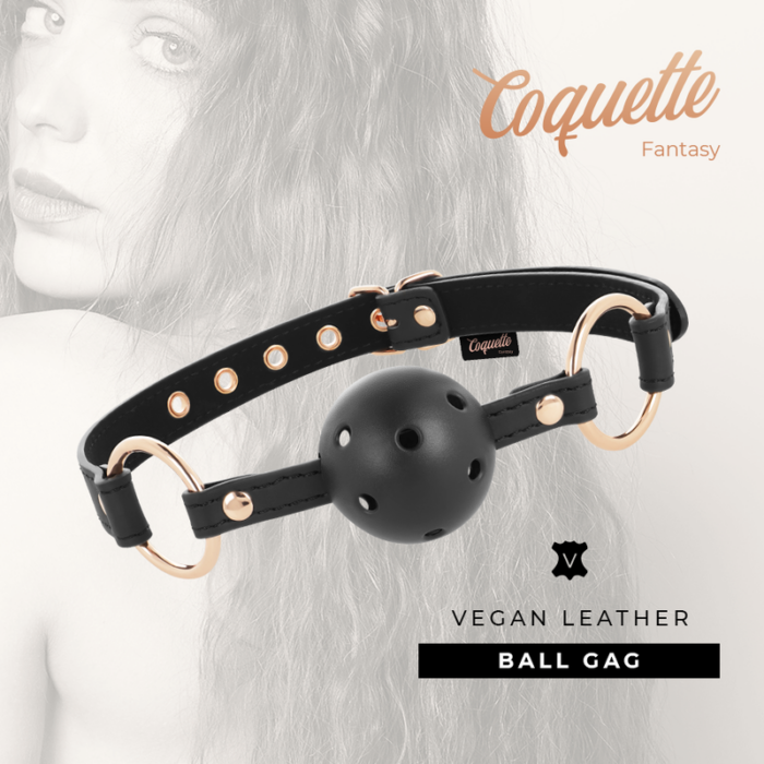 COQUETTE CHIC DESIRE - FANTASY MORDAZA TRANSPIRABLE CUERO VEGANO - CandyHot - Foto 2