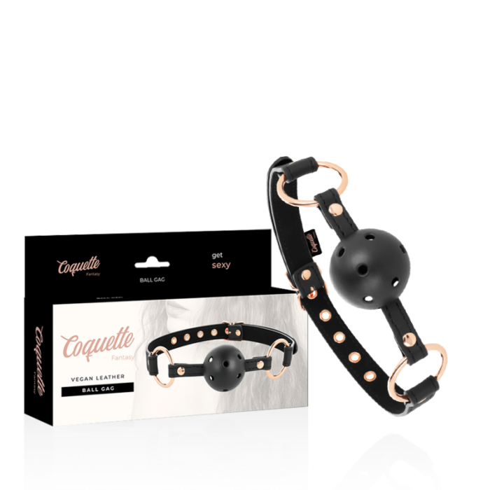 COQUETTE CHIC DESIRE - FANTASY MORDAZA TRANSPIRABLE CUERO VEGANO - CandyHot - Foto 1