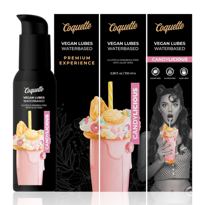 COQUETTE CHIC DESIRE - PREMIUM EXPERIENCE LUBRICANTE VEGANO CANDYLICIOUS 100ML - CandyHot - Foto 3